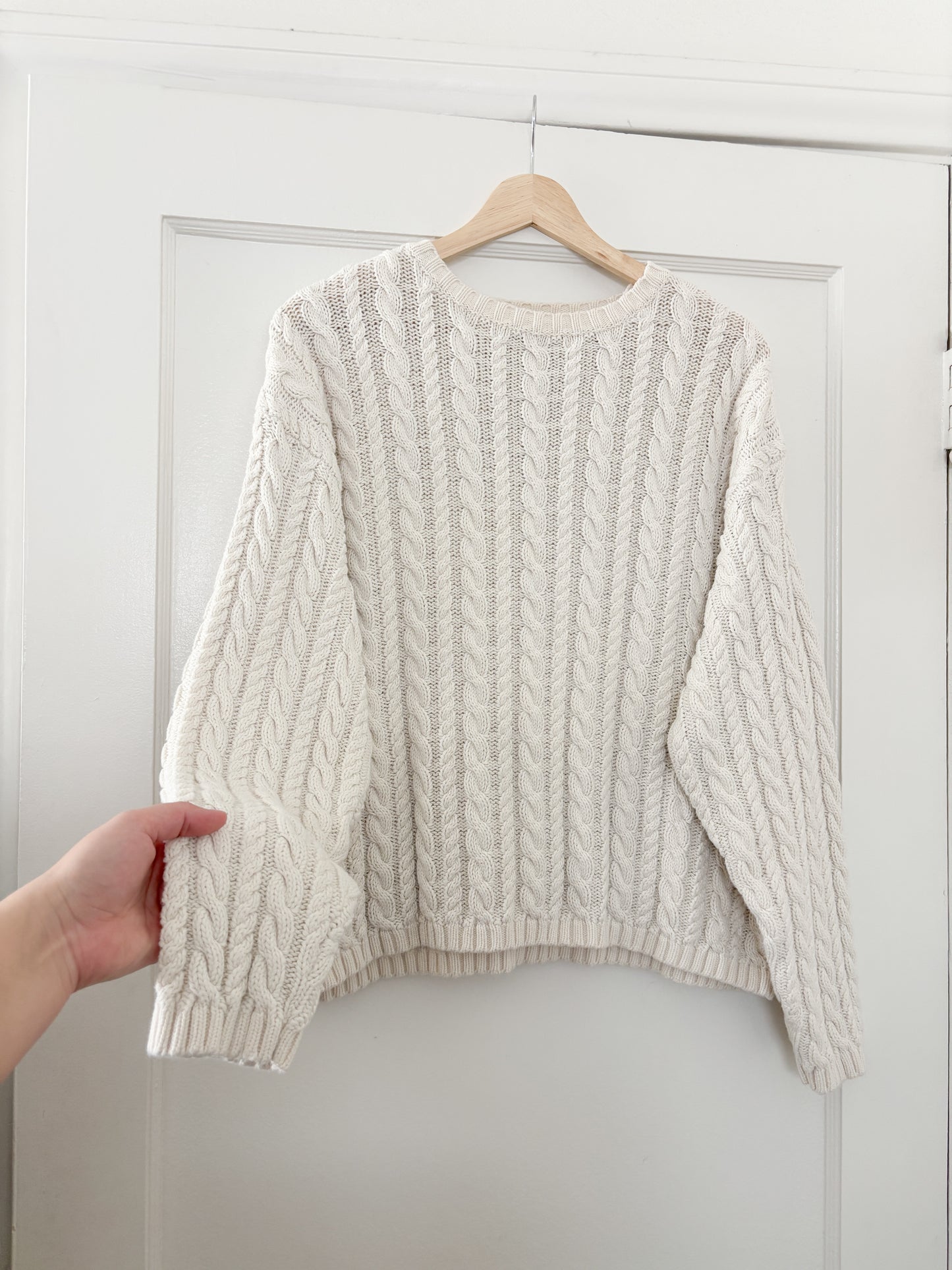 Vintage Eddie Bauer Cable Knit Sweater (L)