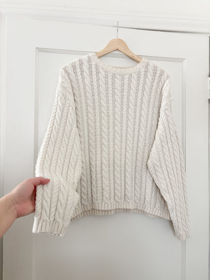 Vintage Eddie Bauer Cable Knit Sweater (L)