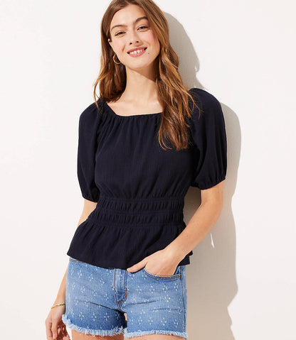 Loft Puff Sleeve Blouse (M)