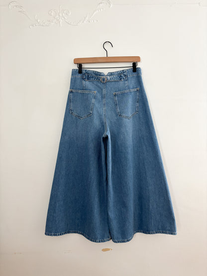 Pilcro Corset High Rise Crop Culotte  Jeans (29)