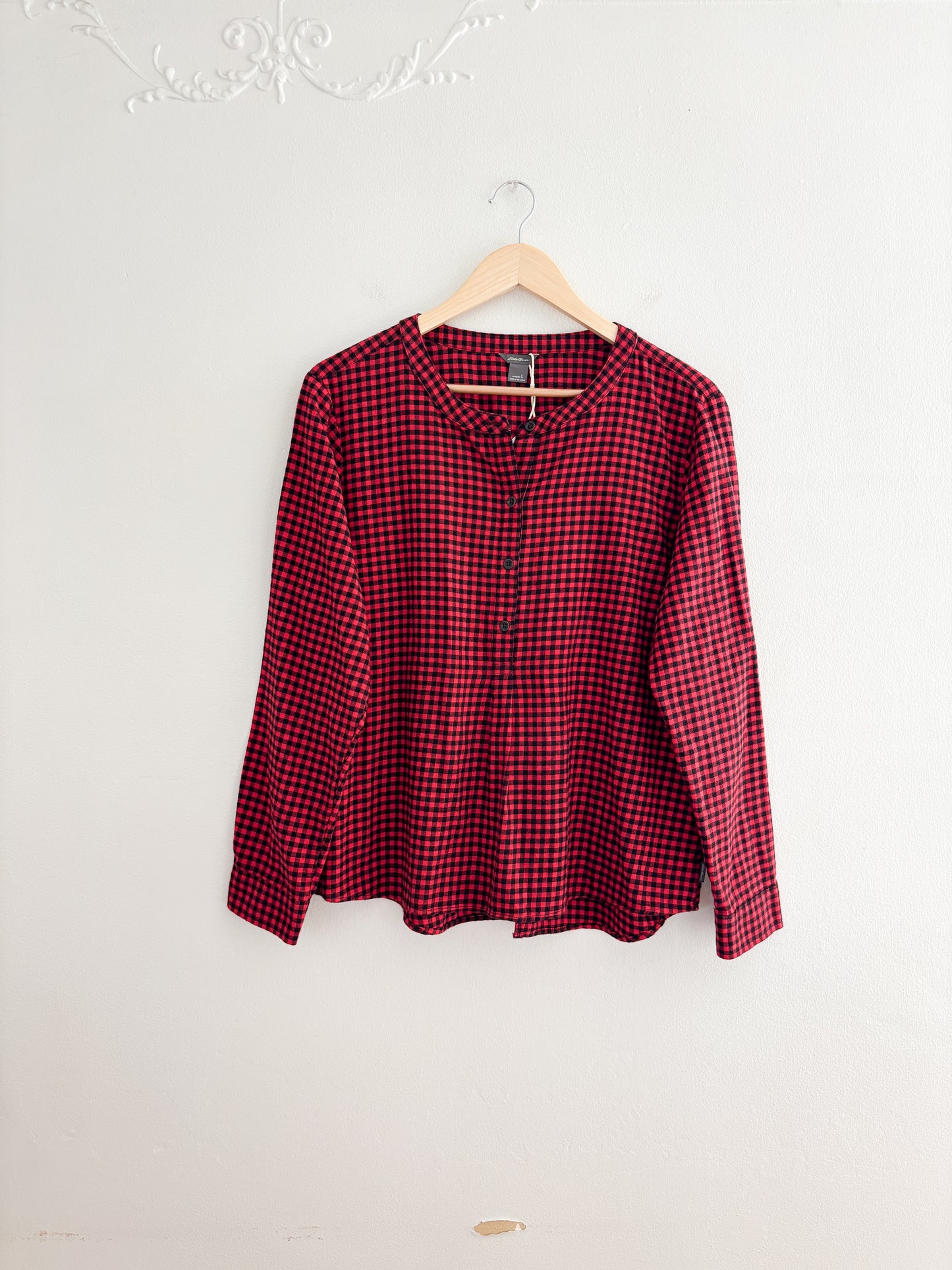 Eddie Bauer Gingham Blouse (L)