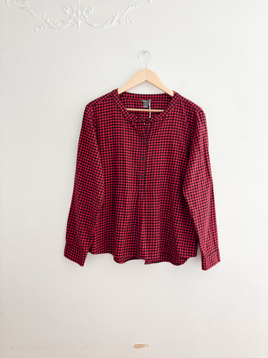 Eddie Bauer Gingham Blouse (L)