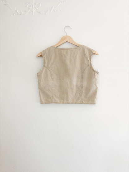 Vintage Cropped Vest (S/M)