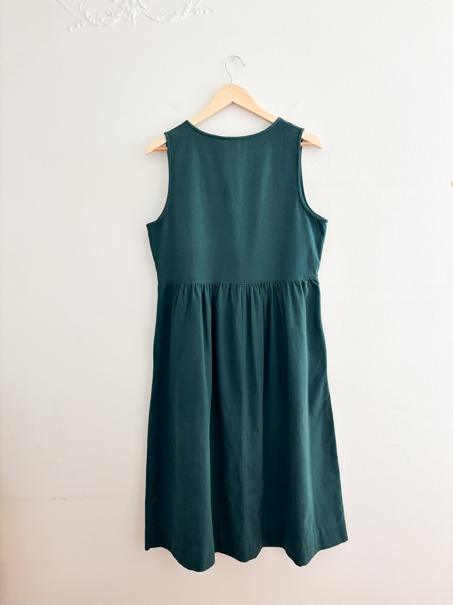 Vintage Green Button Down Dress (S)