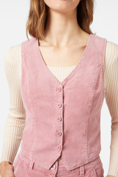 Princess Highway Pink Corduroy Vest (M/L)