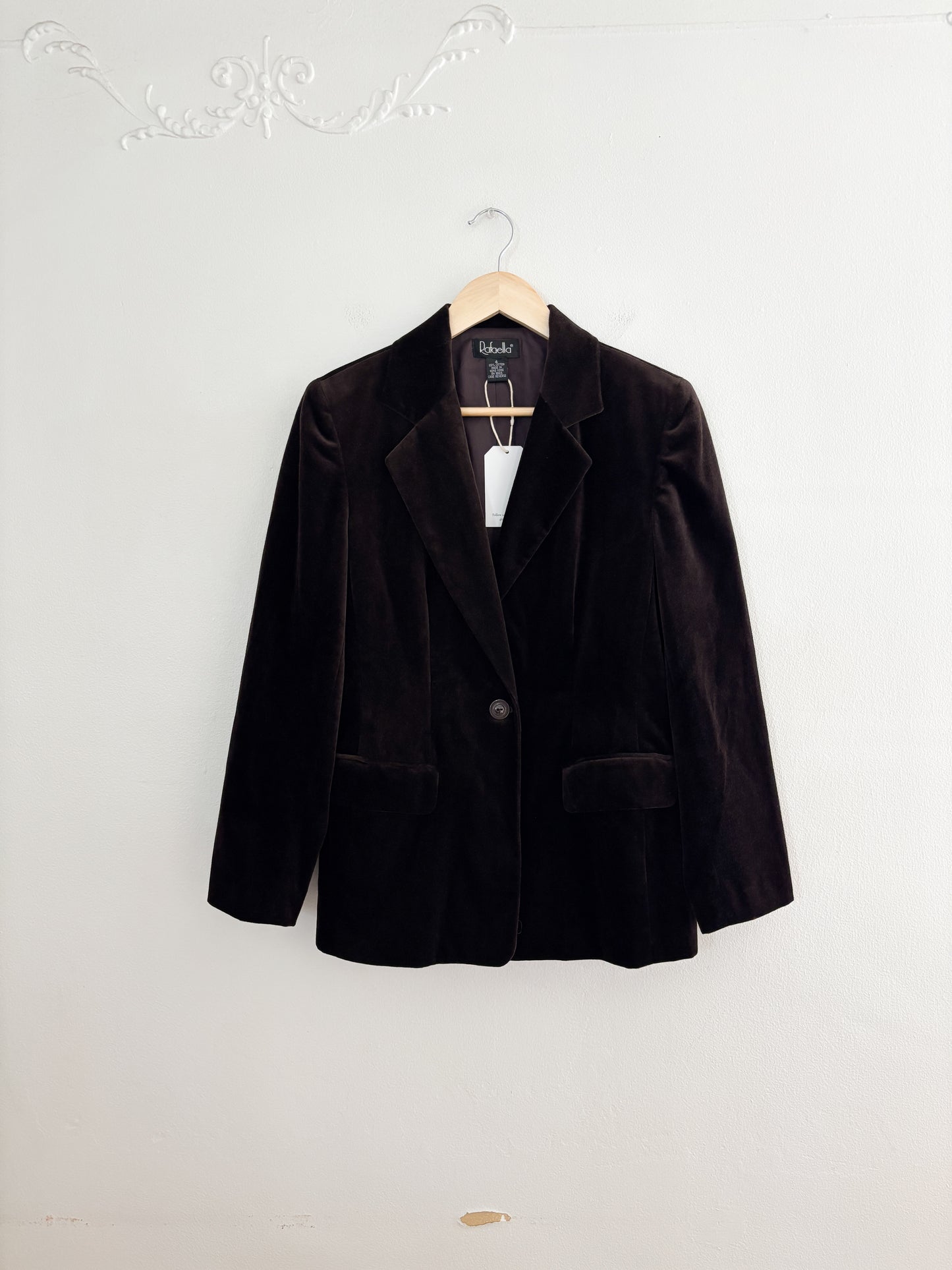 Vintage Brown Velvet Blazer (4)