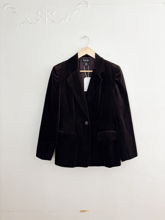 Vintage Brown Velvet Blazer (4)