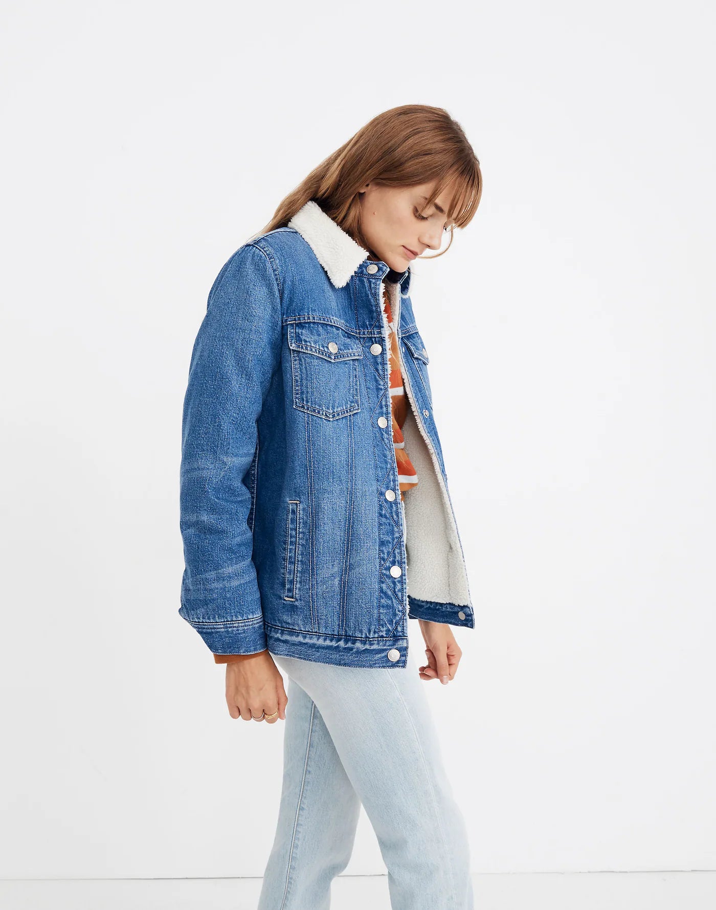 Madewell Denim Sherpa Jacket (M)