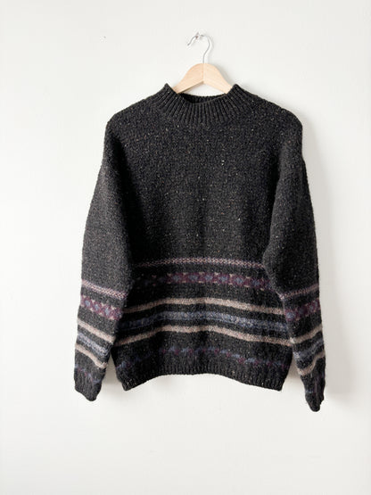 Bass Patterned Mockneck Sweater