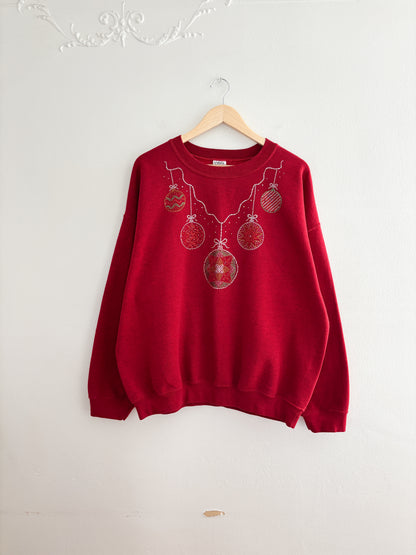 Vintage Ornament Bedazzled Crewneck (XL)