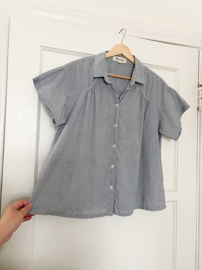 Madewell Striped Button Up Top (M)