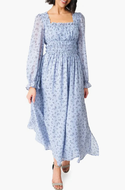Gibsonlook Blue Floral Maxi Dress (XL)