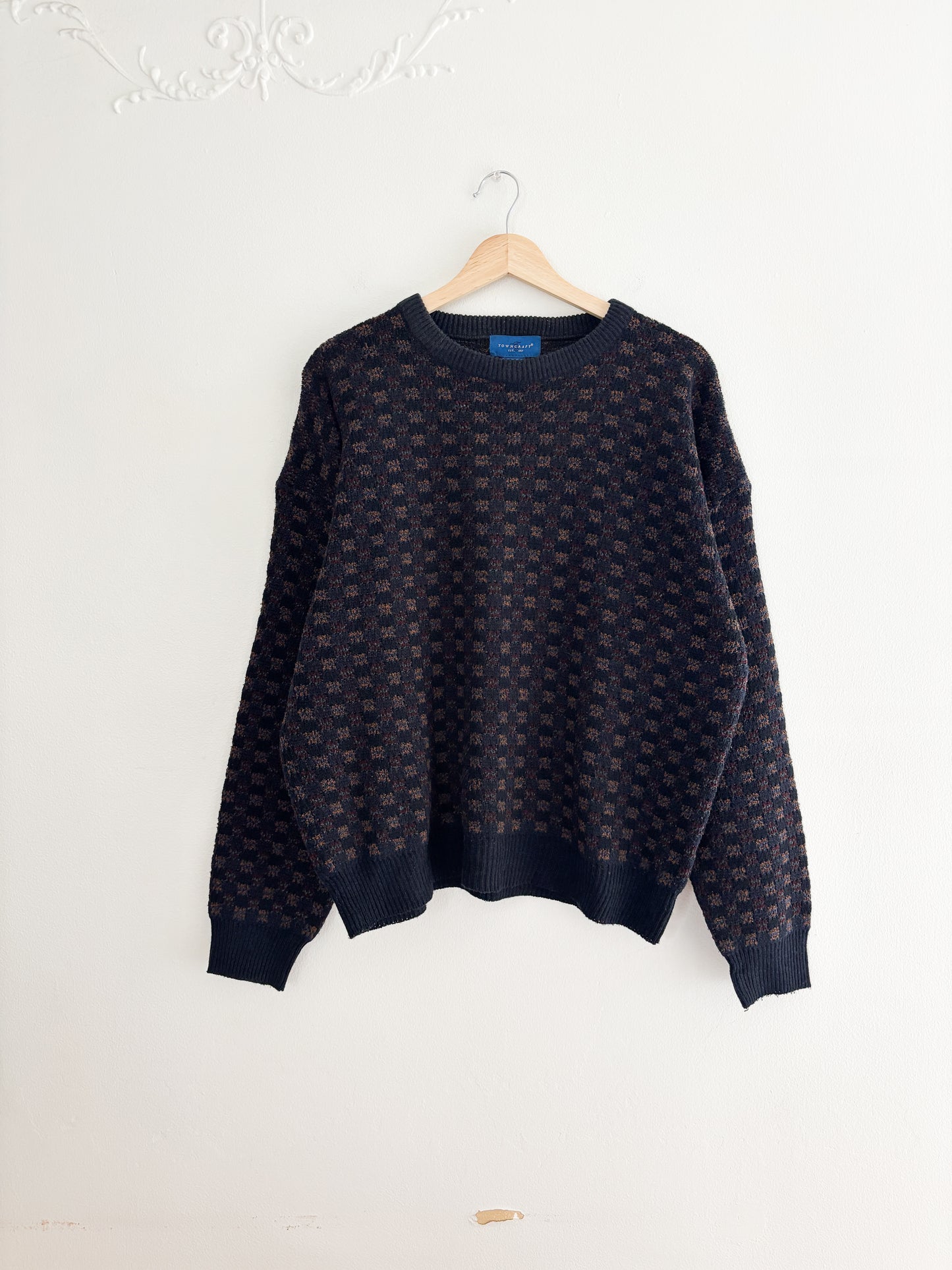 Vintage Patterned Sweater (L)