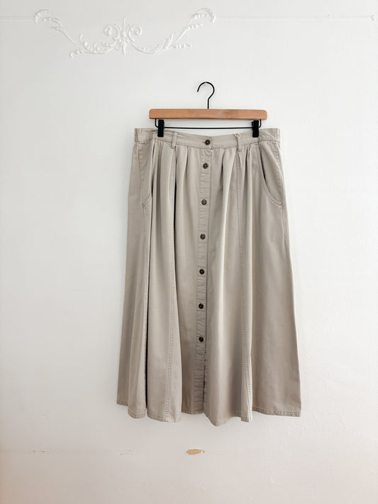 Vintage Khaki Skirt (36/37”)