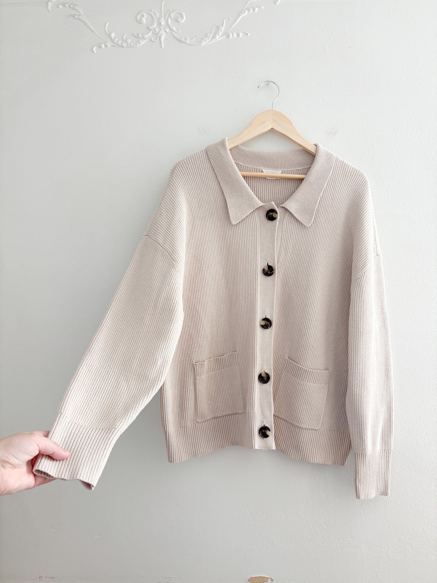 Caslon Ribbed Collared Sweater (1x)