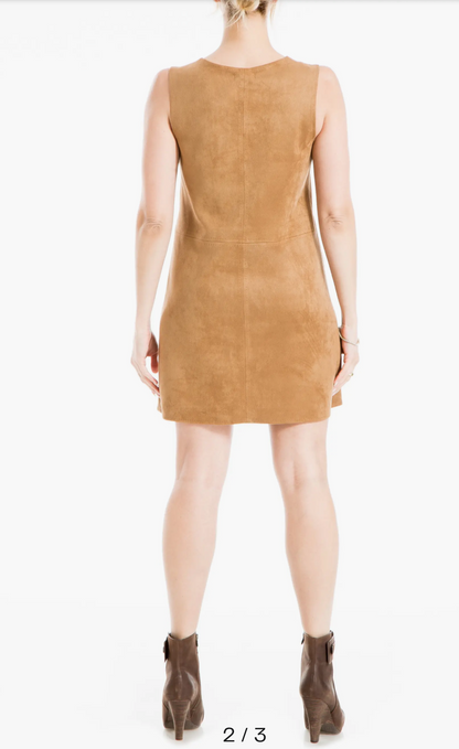 Max Studio Faux Suede Pocket Dress (M/L)