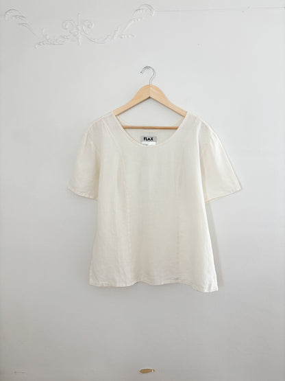 Flax Cream Linen Top (S)