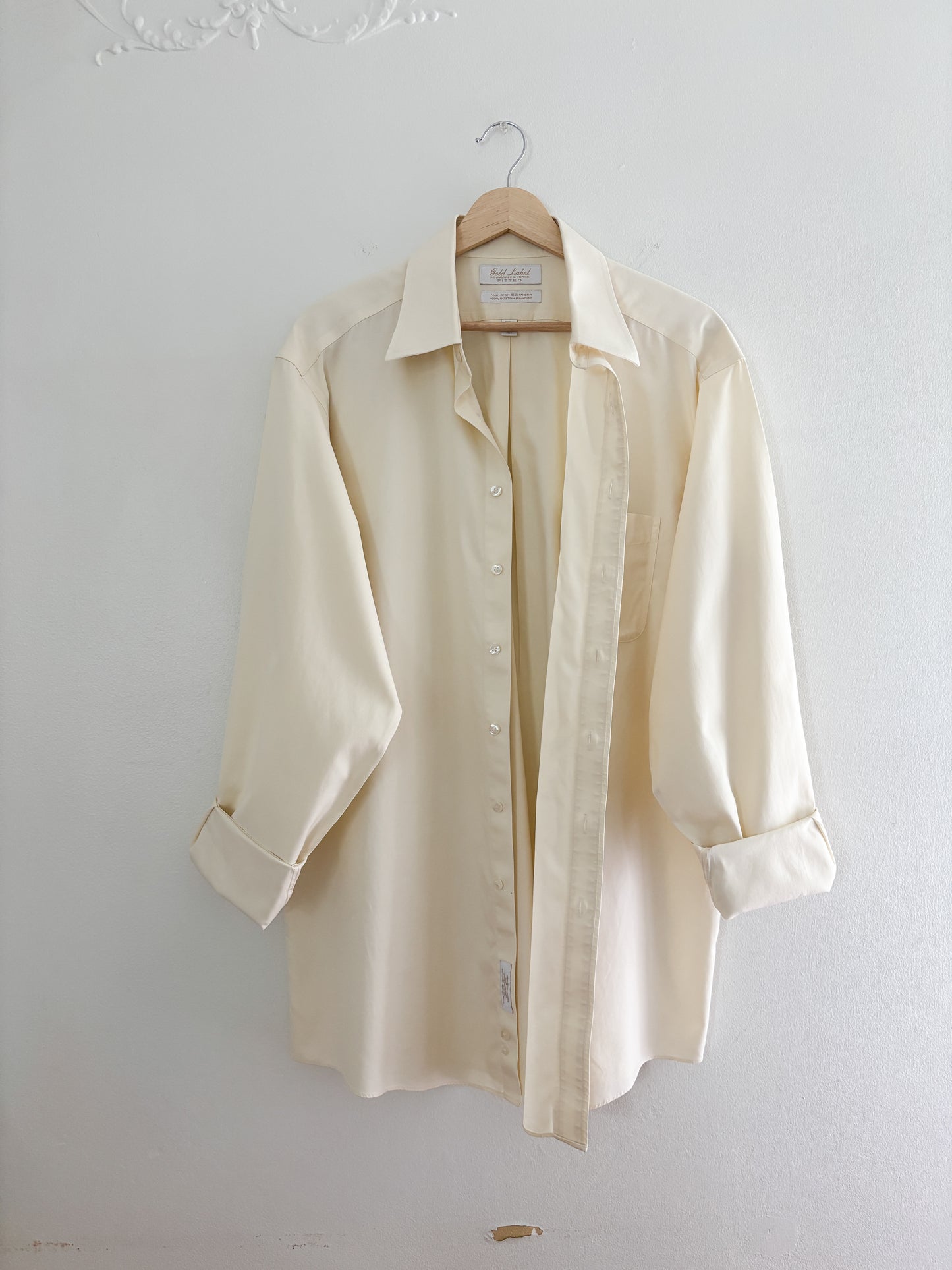 Vintage yellow button up (M/L)