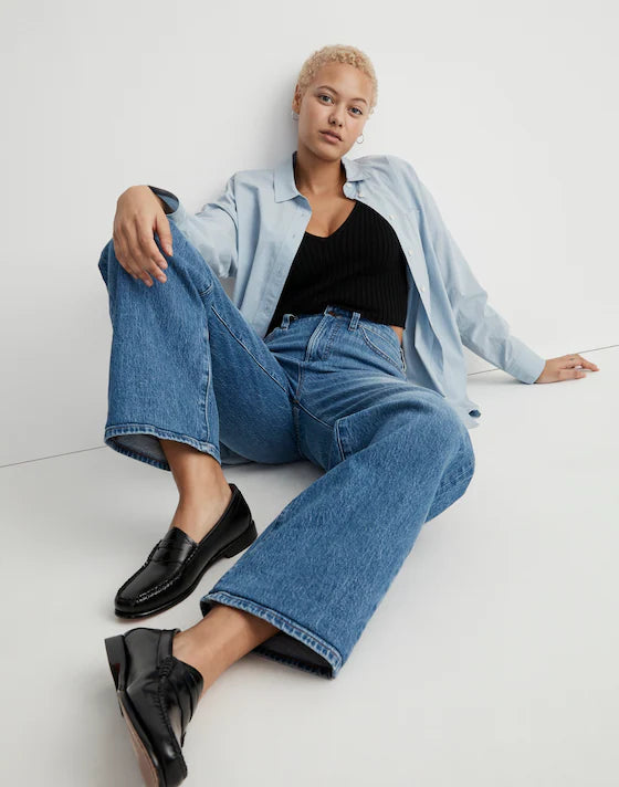 Madewell Curvy Perfect Vintage Wide Leg Crop Jeans (16W)