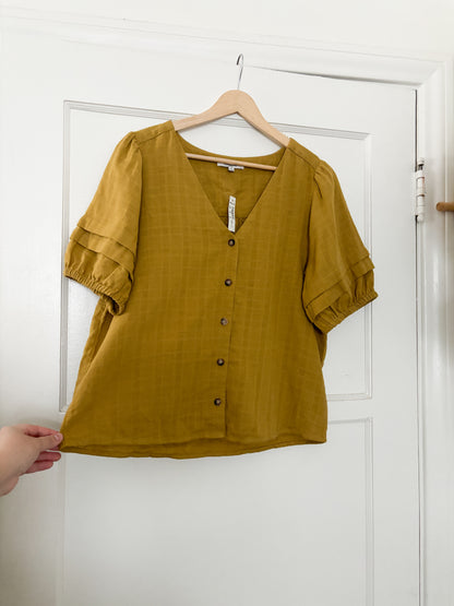 NWT Madewell Puff sleeve blouse (M)