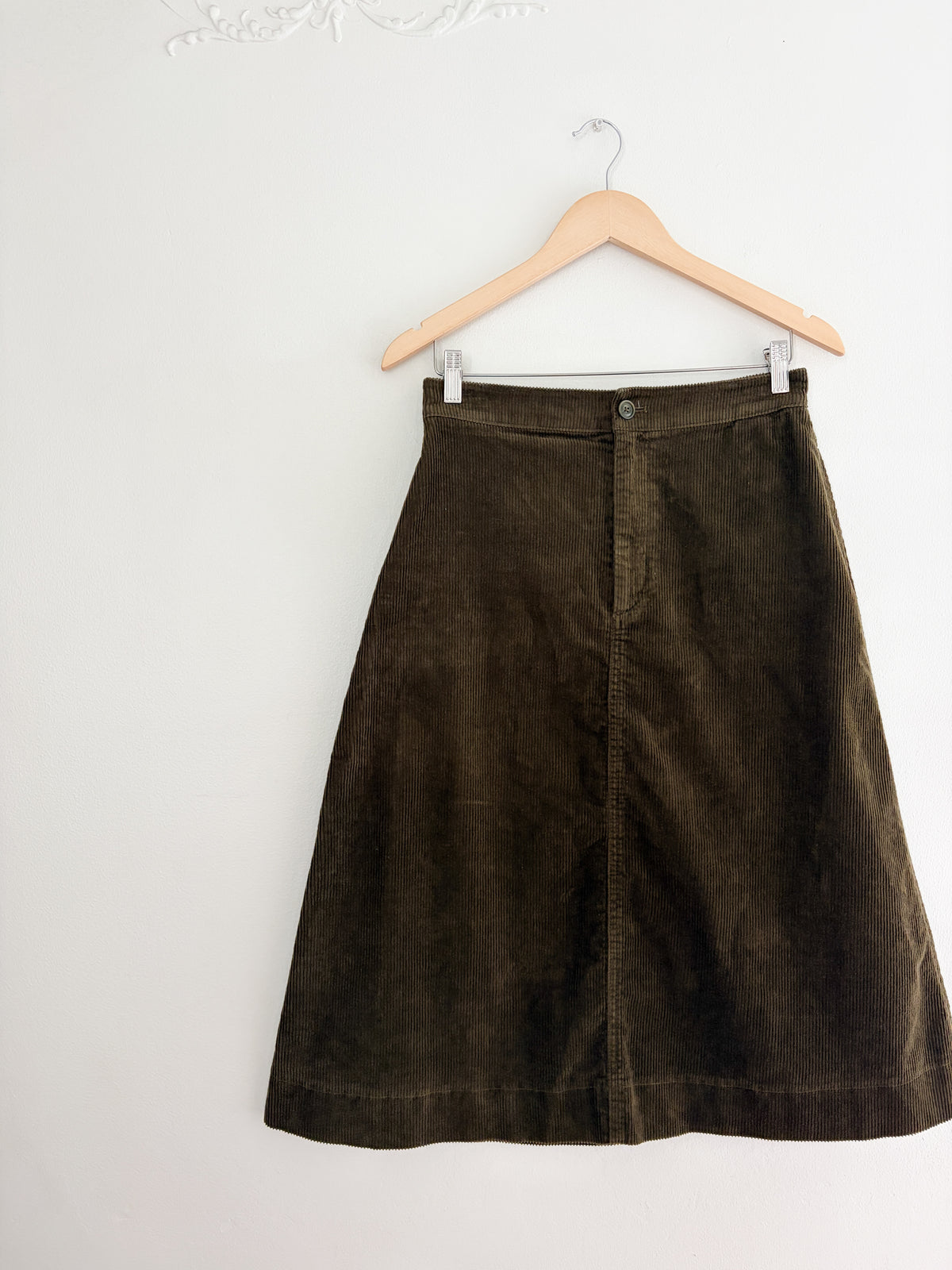 Uniqlo Green Corduroy Skirt (28”)