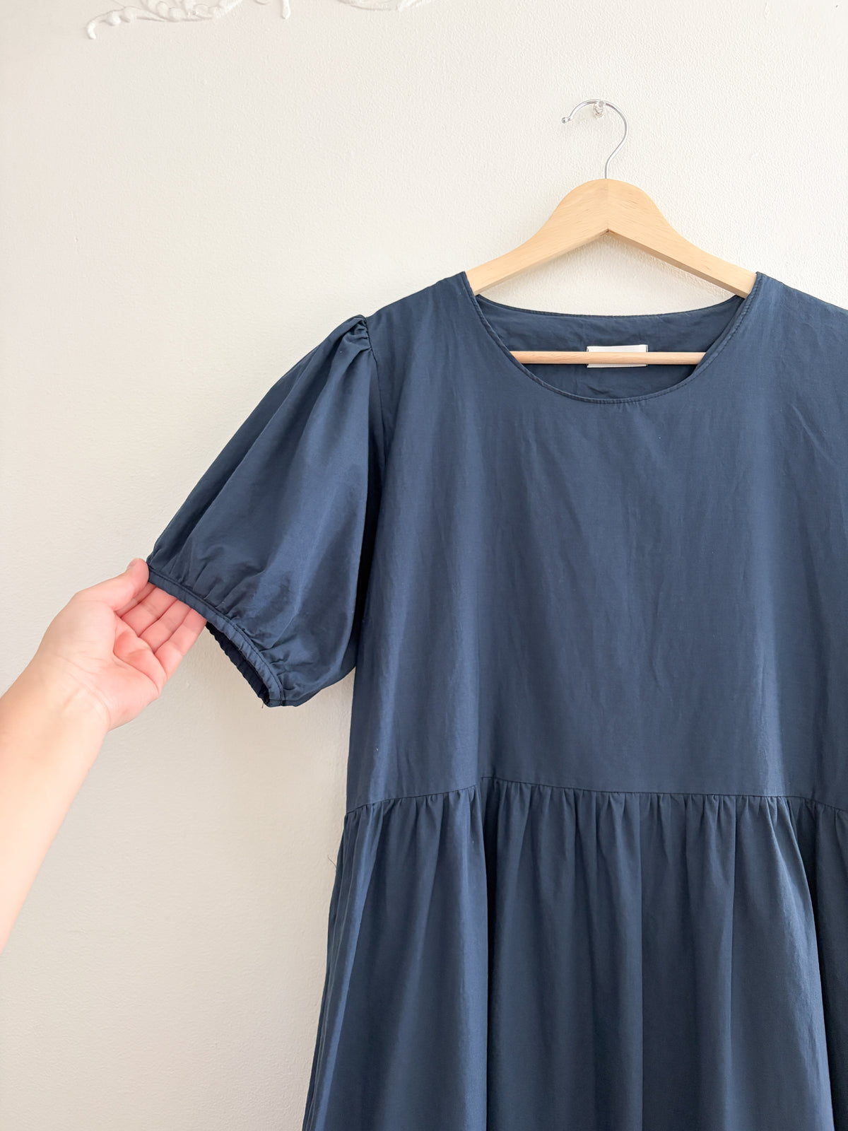 Planner Navy Tiered Dress (S/M)