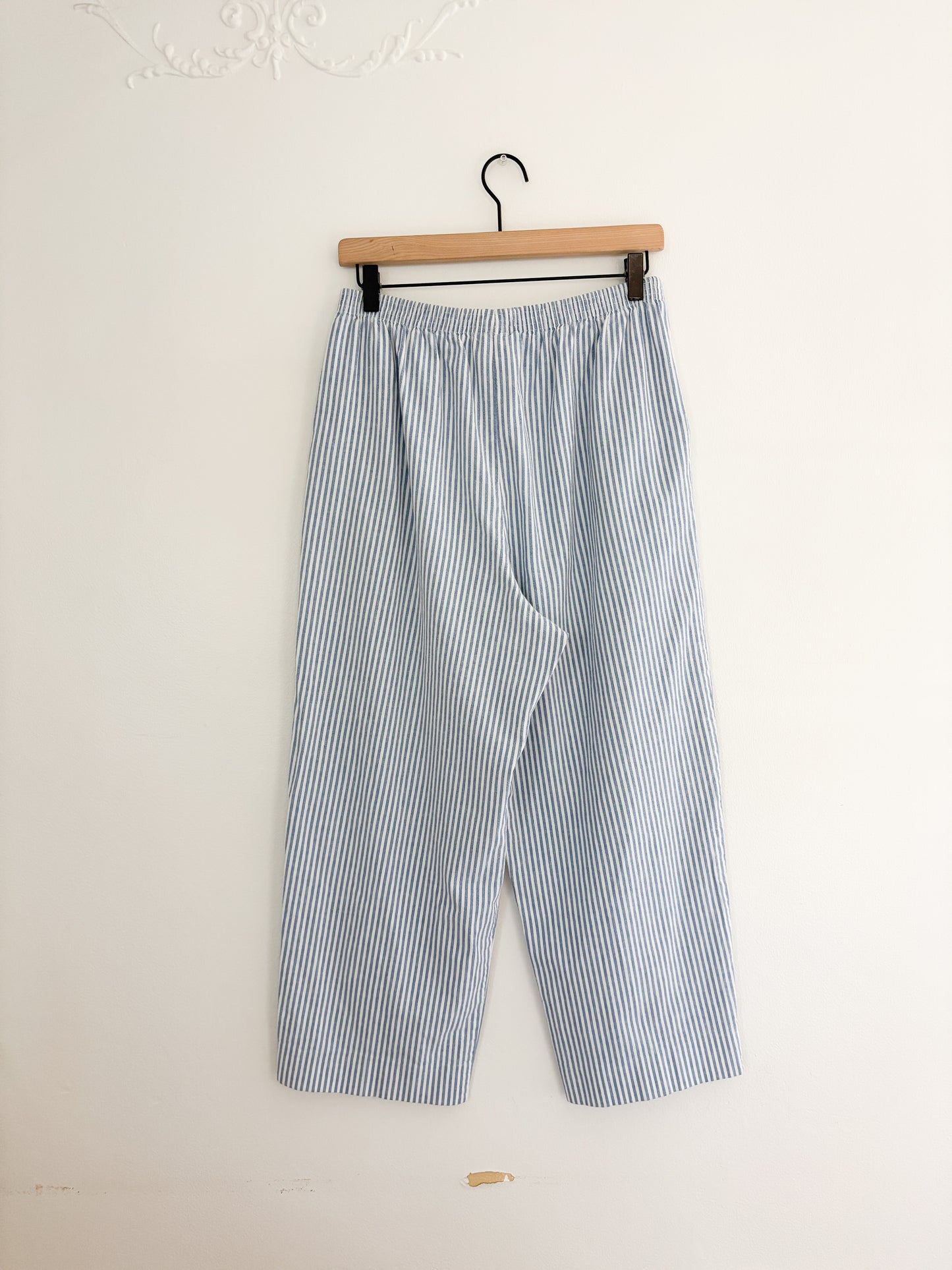 Vintage Blue Striped Easy Pants