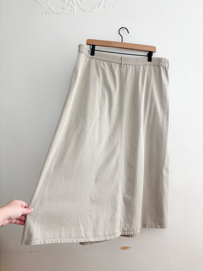 Vintage Khaki Skirt (36/37”)