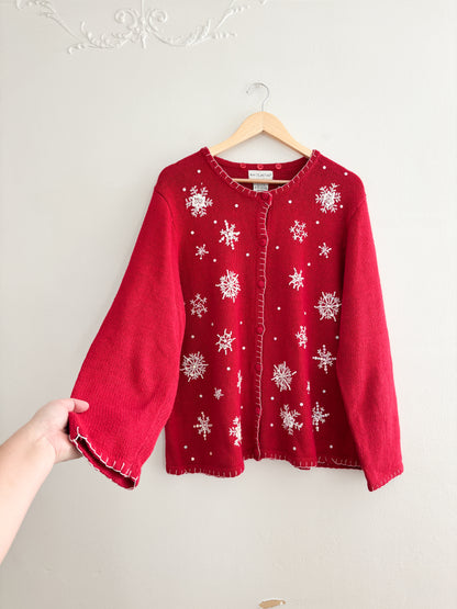 Vintage Snowflake Cardigan (XL)
