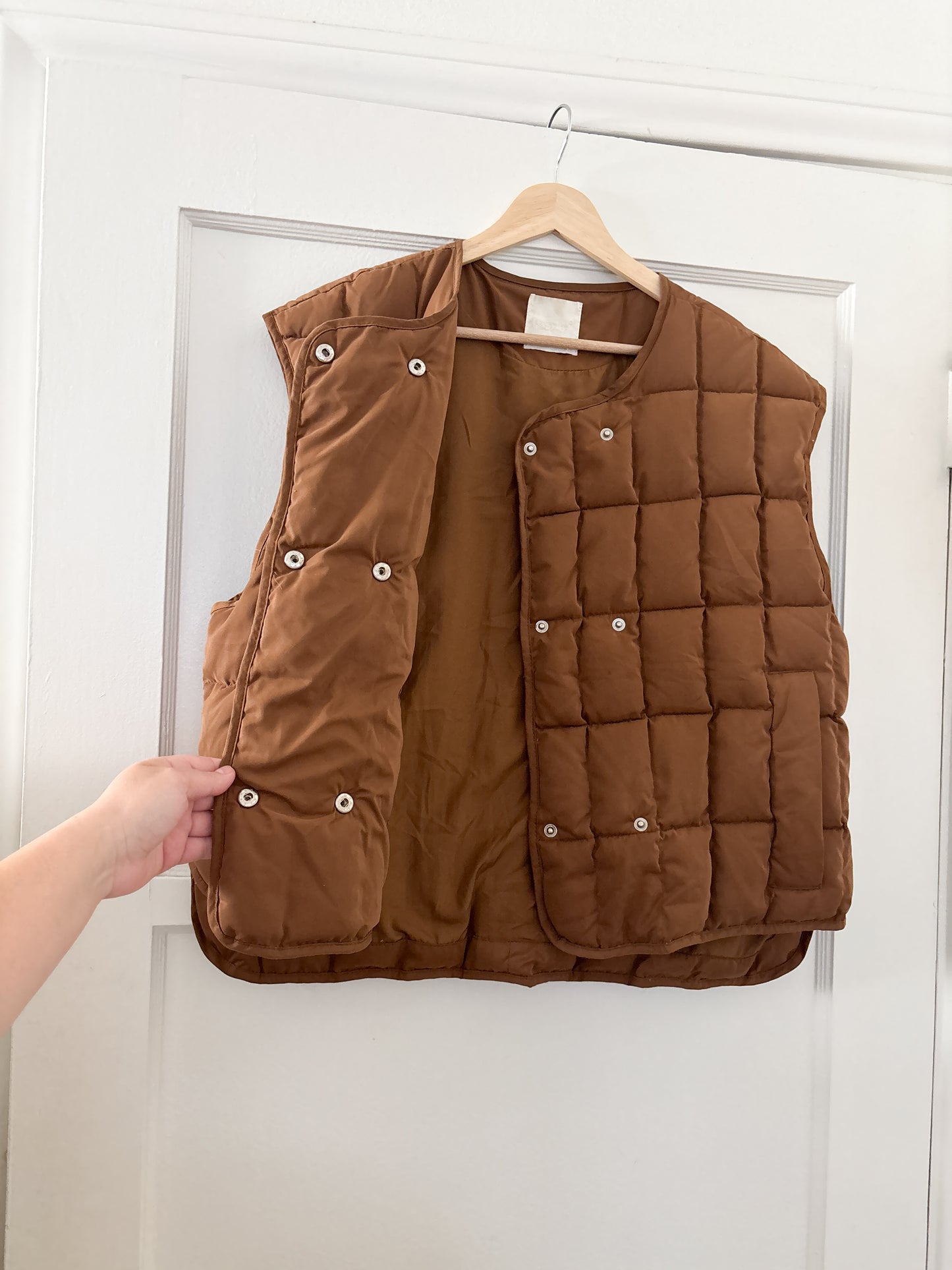 Lucky YY Brown Puffer Vest (OS)