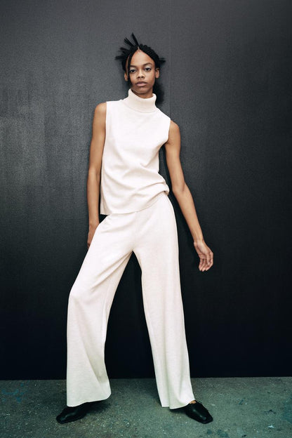 Zara Soft High Collar Top (L)