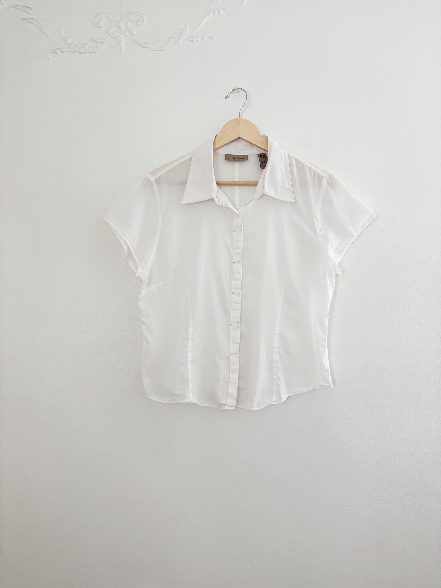 Vintage white button up (S/M)