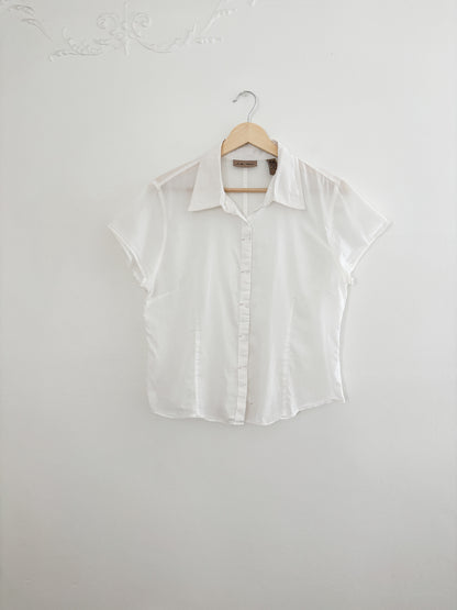 Vintage white button up (S/M)