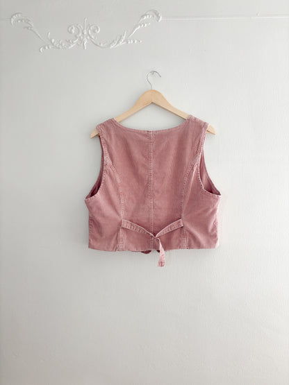 Princess Highway Pink Corduroy Vest (M/L)