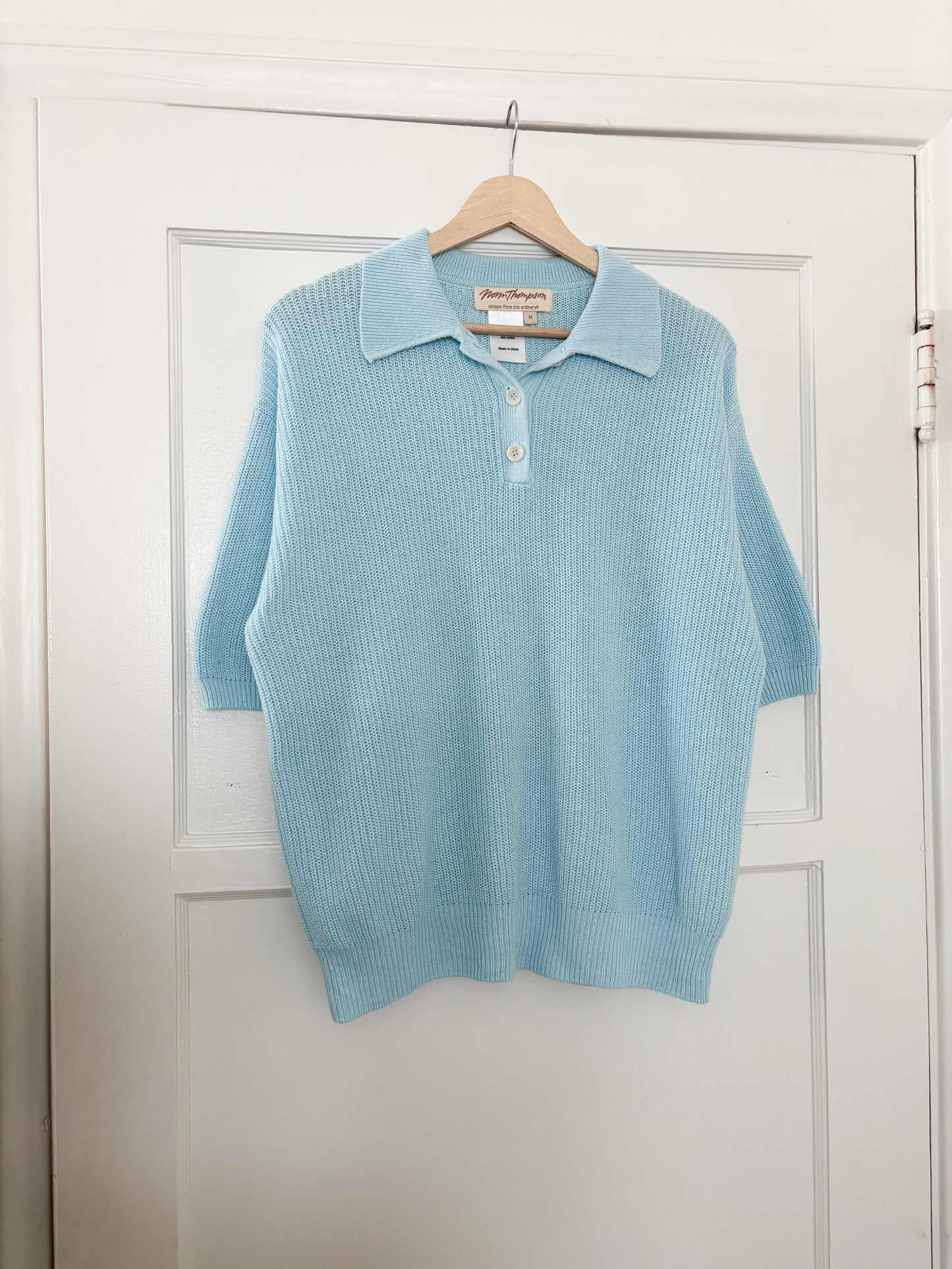 Vintage Collared Knit Top (M)