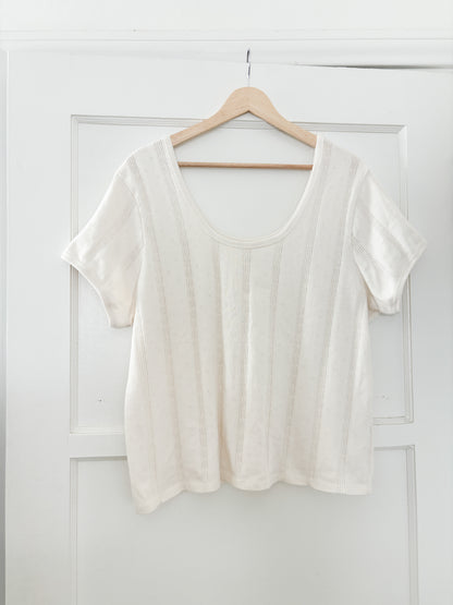 NWT Madewell Pointelle Tee (XXL)