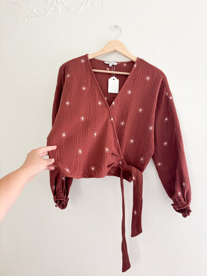Madewell Wrap Floral Blouse (S)