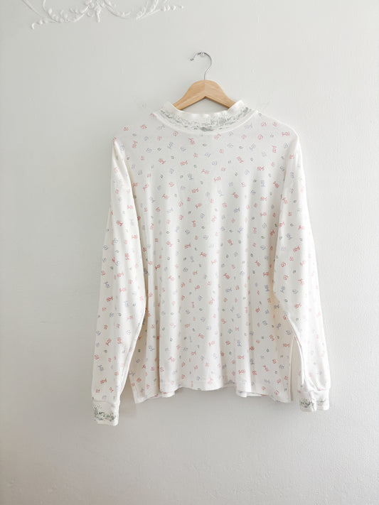 Vintage Floral Mockneck (XL)