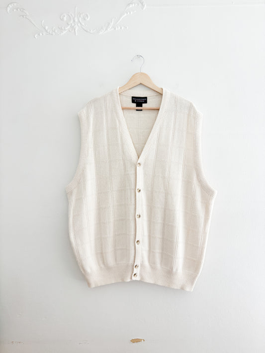 Cream Sweater Vest (XL)