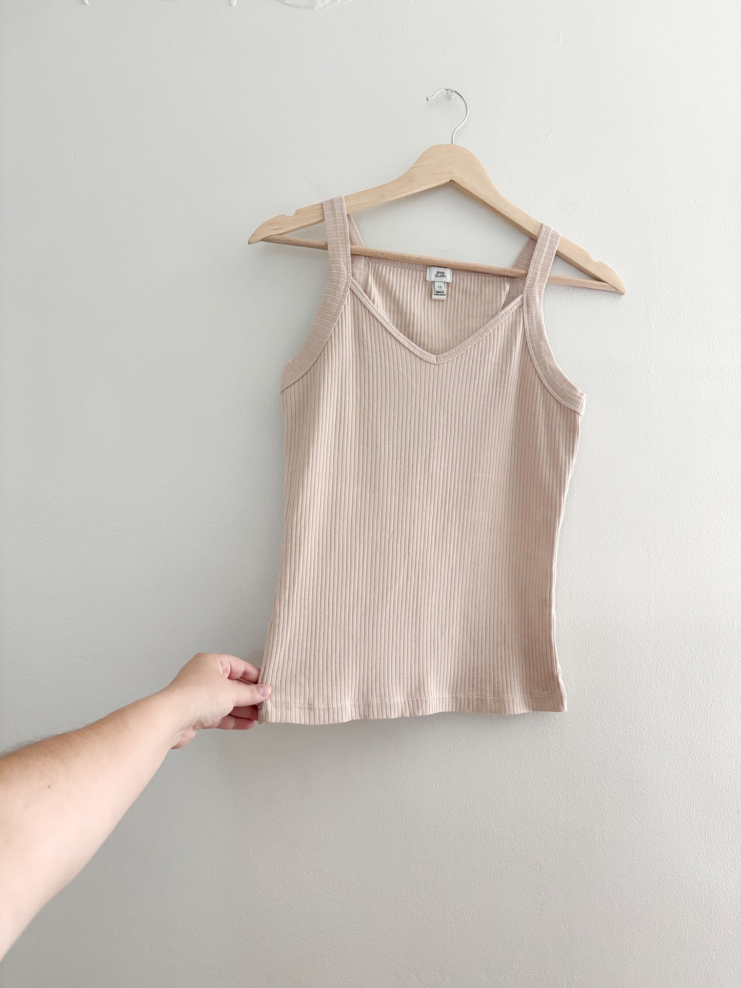 River Island Ribbed Tank Top (S/M)