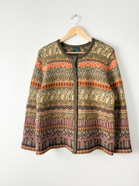 Vintage Patterned Cardigan