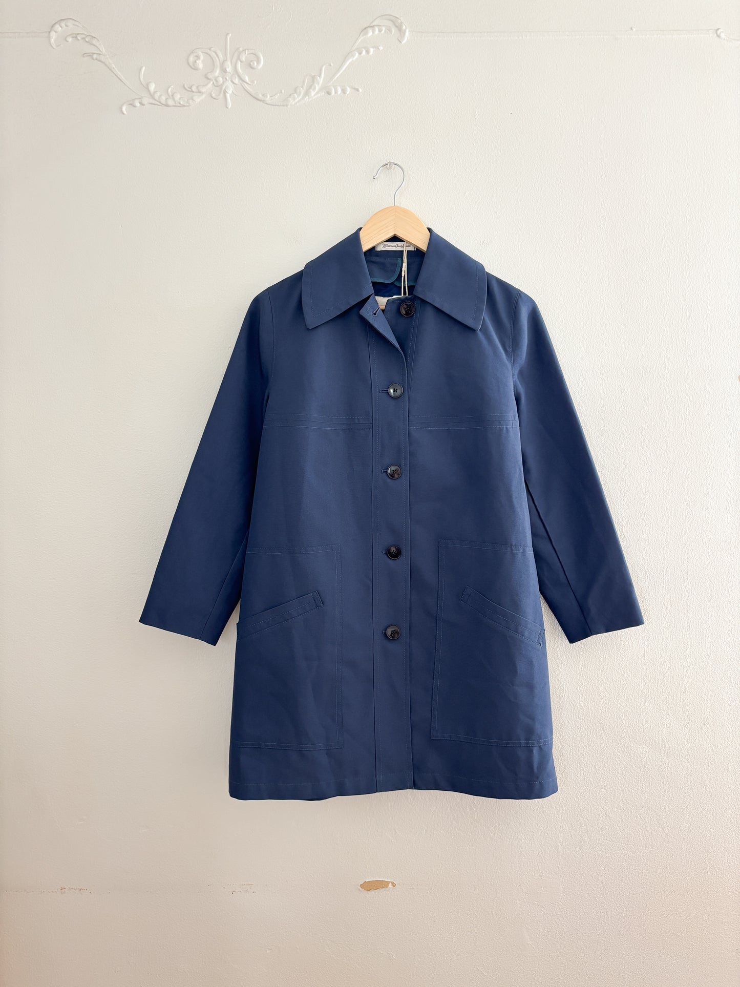 Vintage Blue Trench Coat (S)
