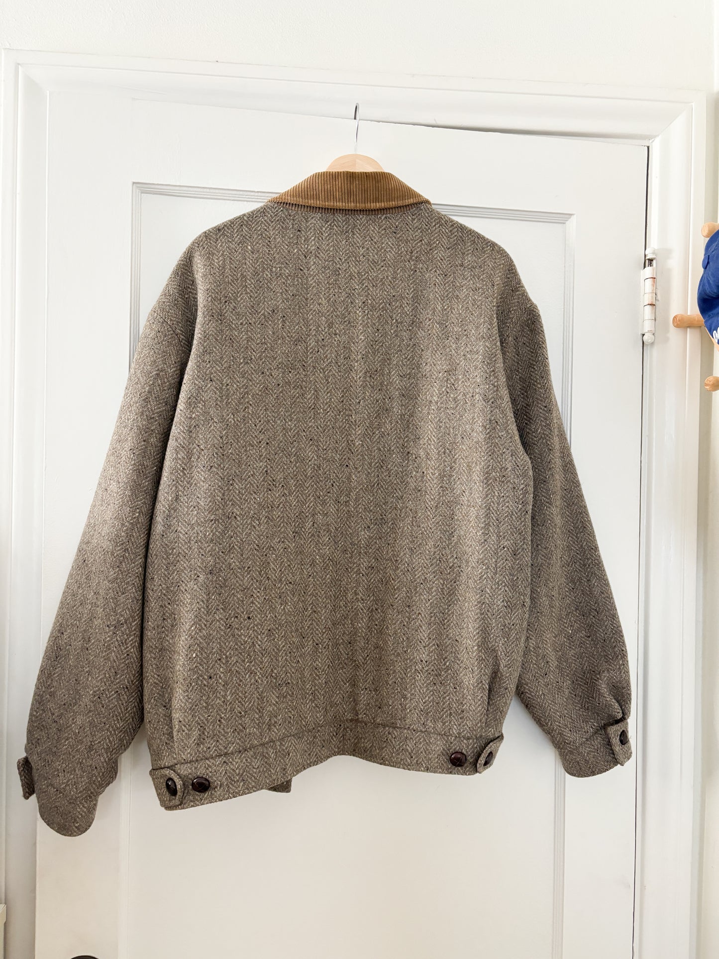 Vintage Tweed Bomber Jacket (XL/XXL)