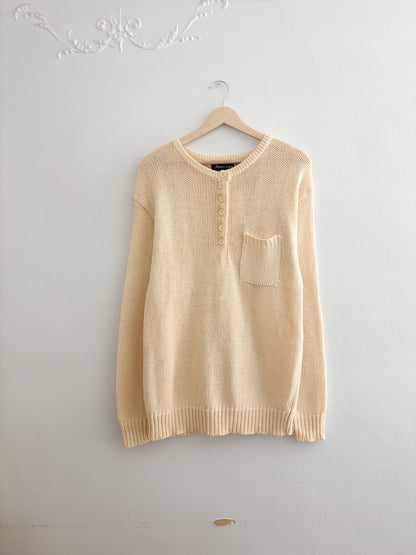 Vintage Henley Sweater (M)