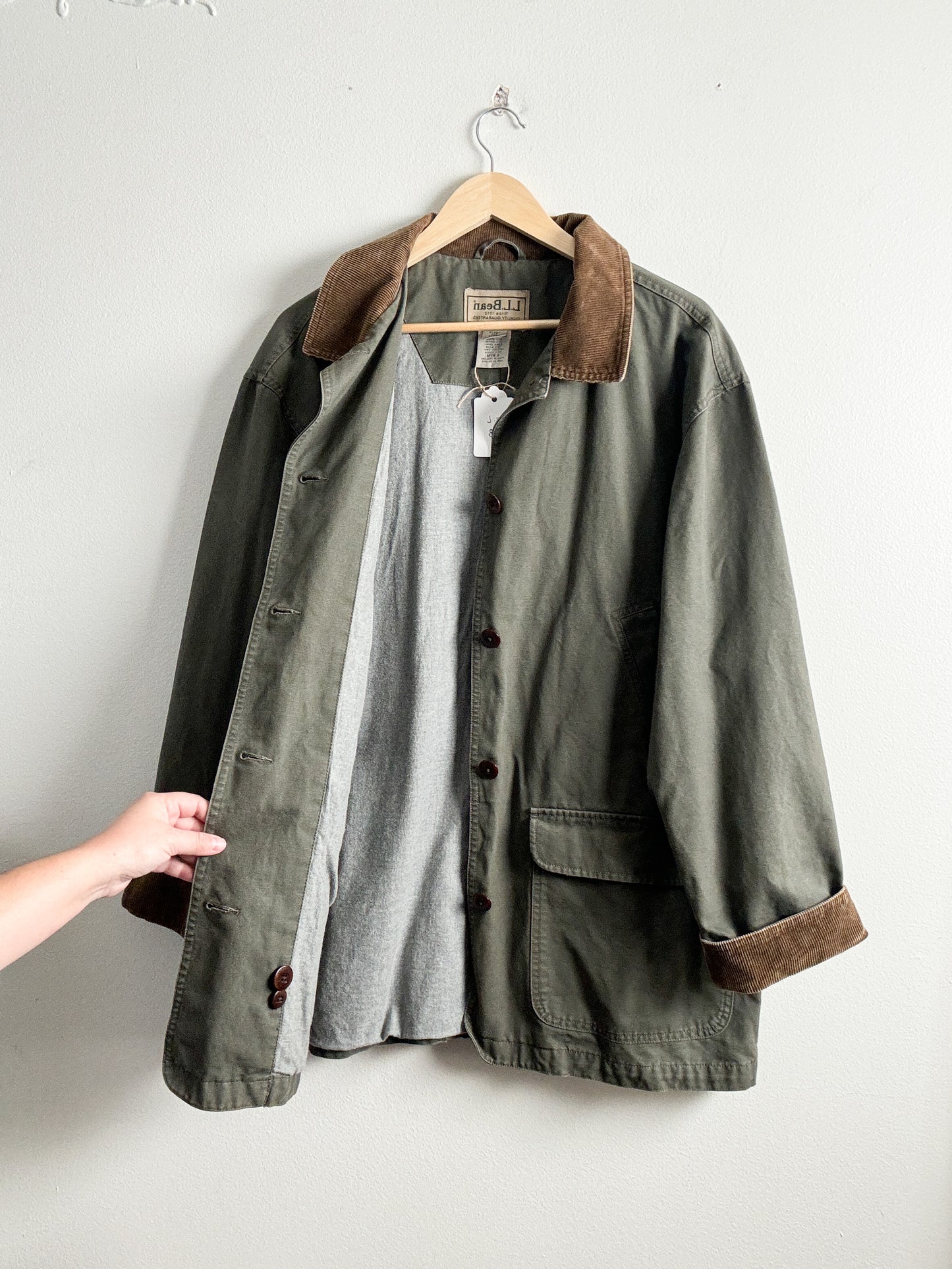 Vintage LL Bean Olive Chore Coat