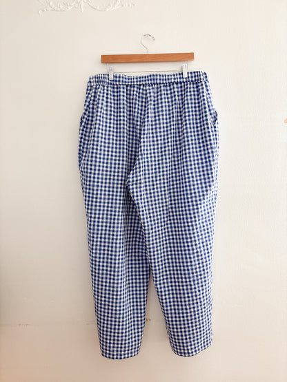 Sanderhaus Blue Gingham Pants (XL)