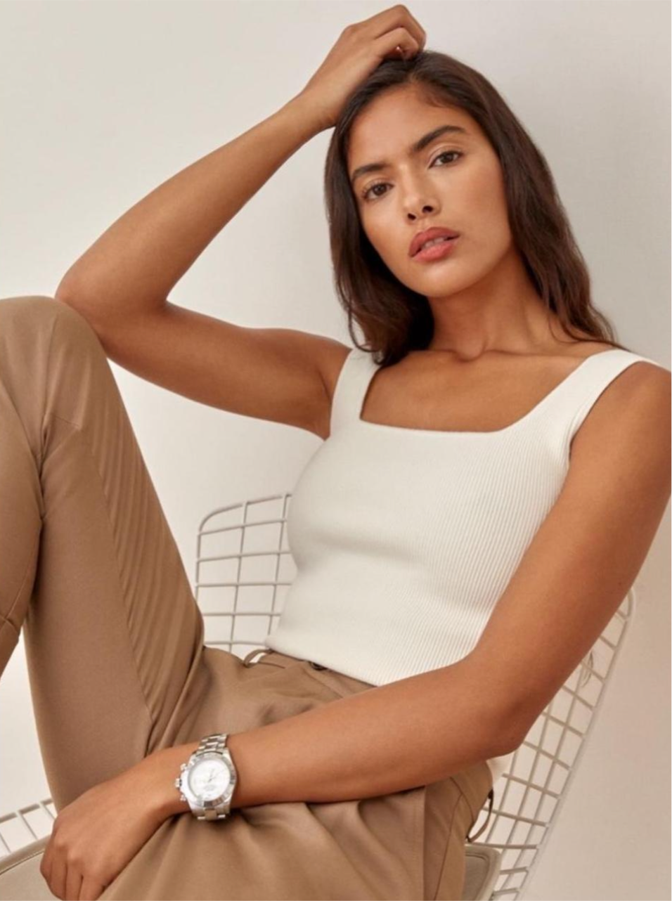 Reformation Julia Ribbed Sweater Tank (S)