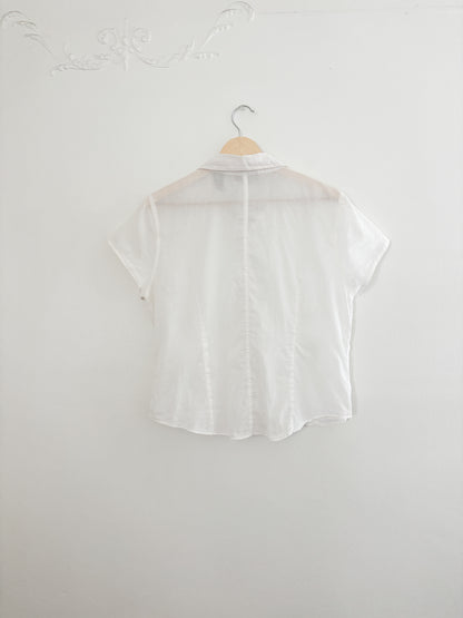 Vintage white button up (S/M)