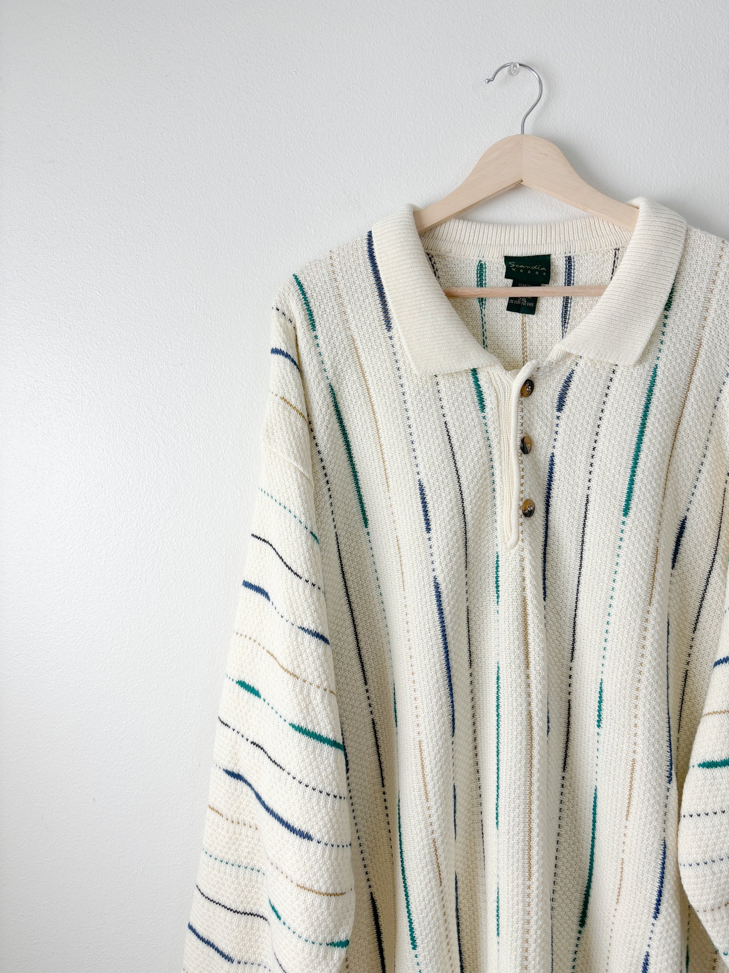 Vintage Coogi Style Collared Sweater