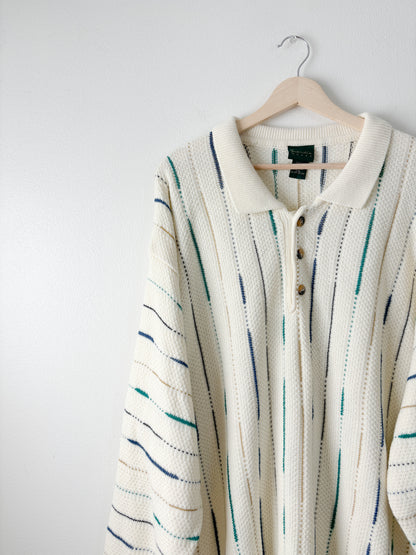 Vintage Coogi Style Collared Sweater